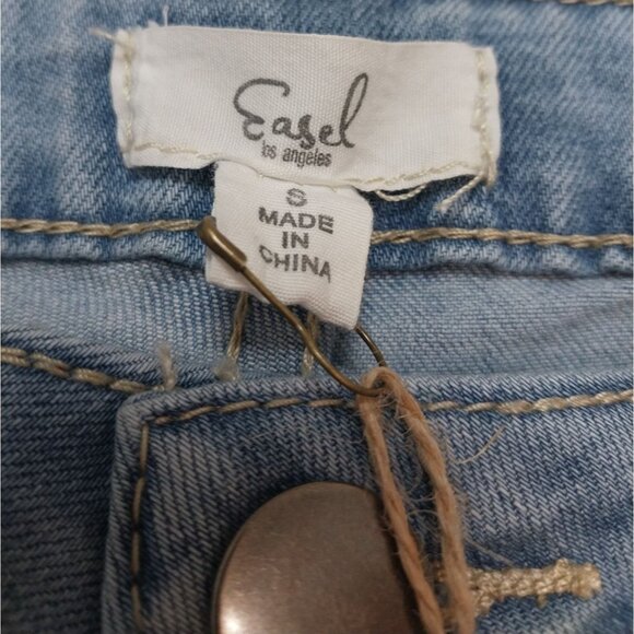 NWT Easel Los Angeles Light Wash Side Stripe Ankle Jeans Sz S - Picture 4 of 11